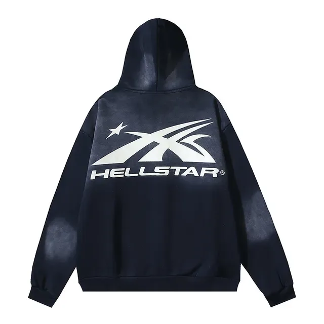 Hellstar Hoodie Oversized com Impressão Gráfica e Zíper Completo 12