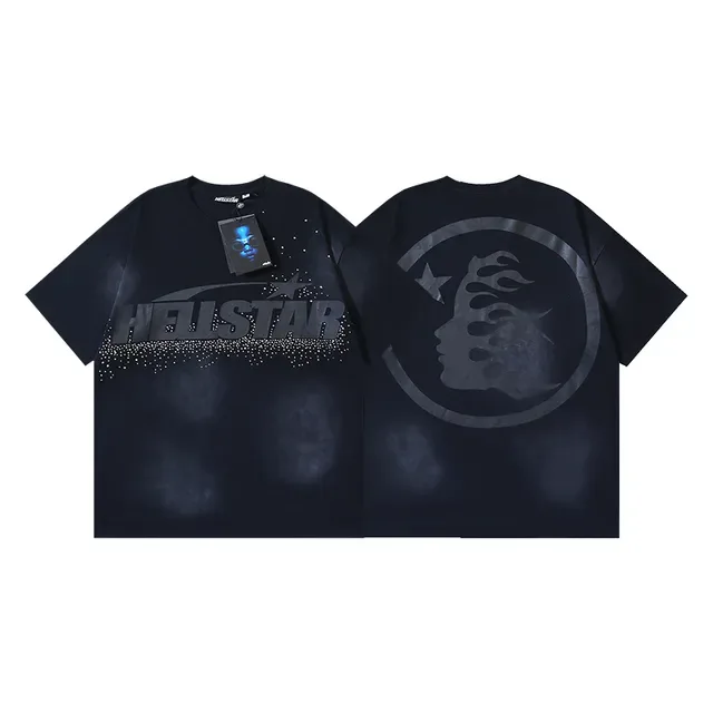 Camiseta Hellstar negra oversized con estampado gráfico 2