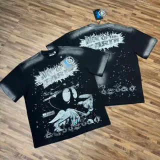 Hellstar Not of This Earth Graphic Print Black T-Shirt