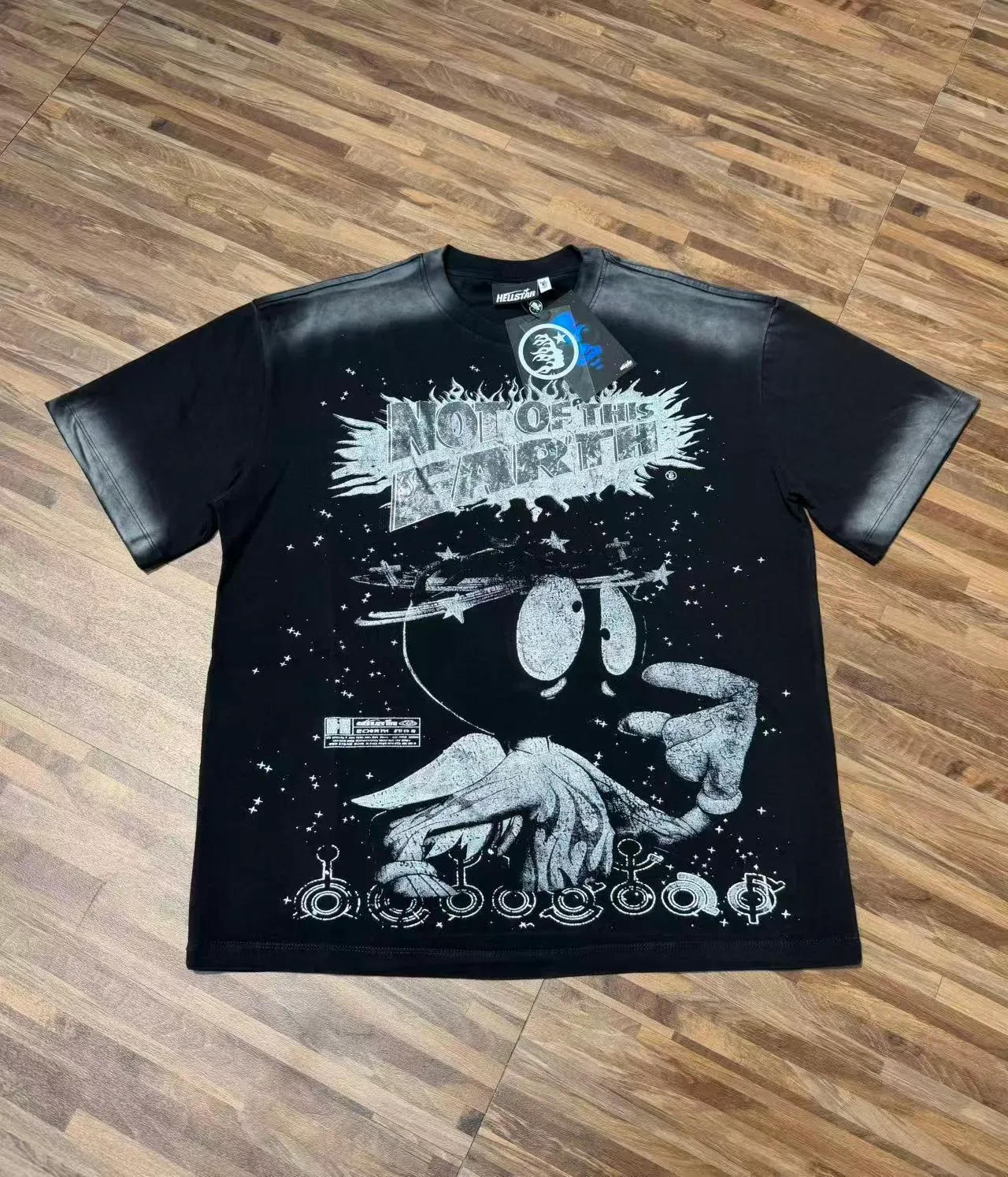 Hellstar Not of This Earth 图案印花黑色T恤 2