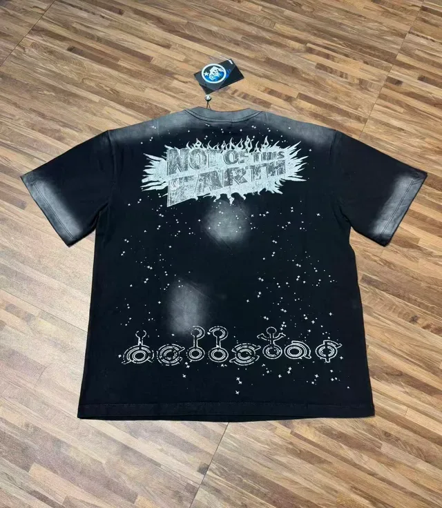 Hellstar Not of This Earth 图案印花黑色T恤 3