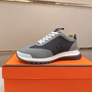 Hermès H-Logo Gray and Black Lifestyle Sneaker