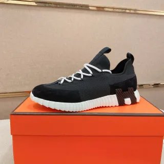 Hermès H-Ride 黑白生活方式运动鞋