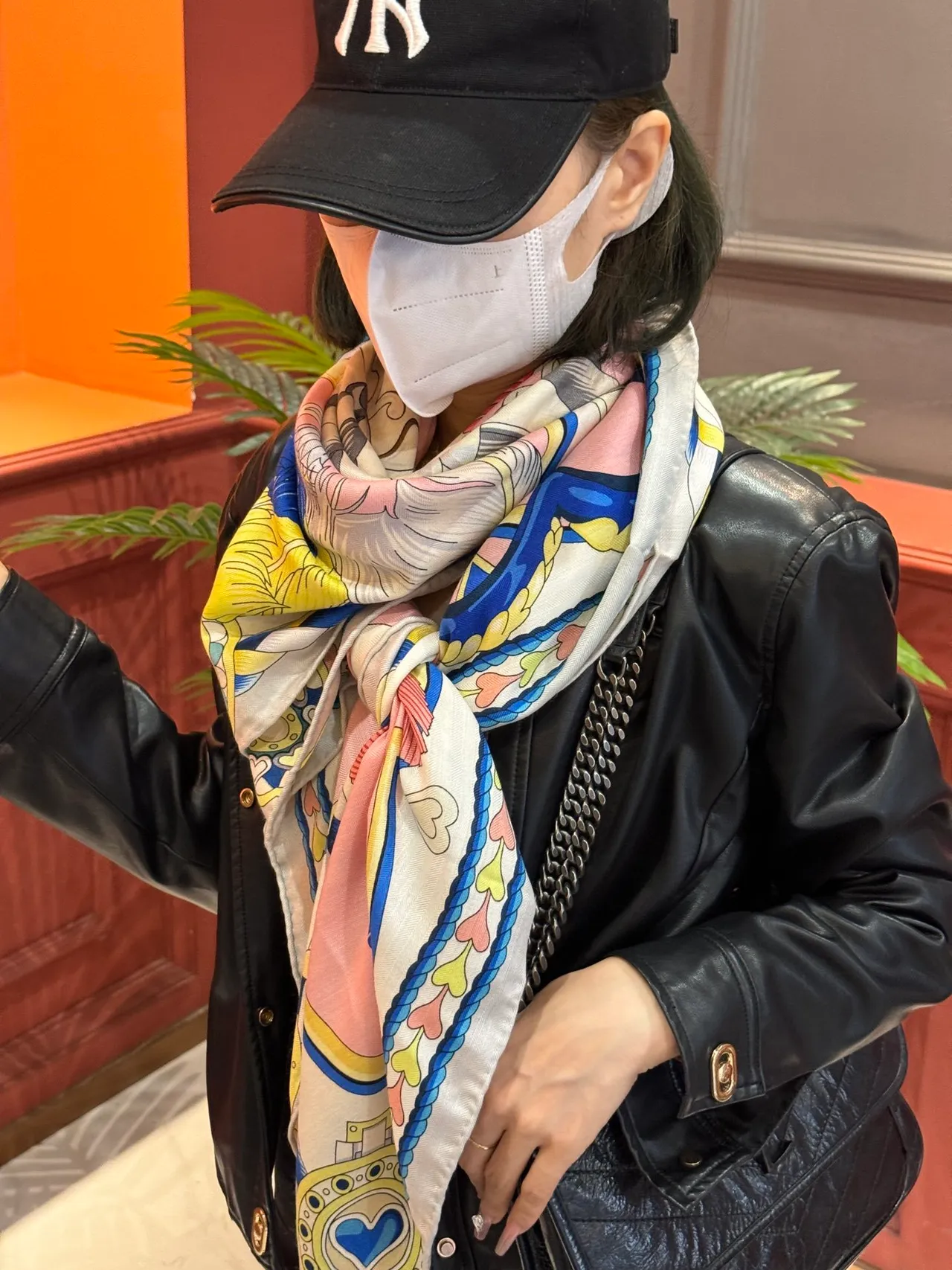 Hermès Harnais de Cœur Pink Silk Scarf 4