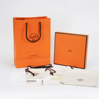 Hermès नारंगी भूरी कागज का थैला कठोर बॉक्स हैंडबैग