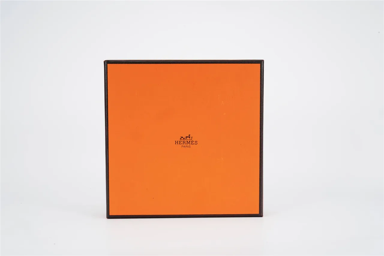 Hermès नारंगी भूरी कागज का थैला कठोर बॉक्स हैंडबैग 3