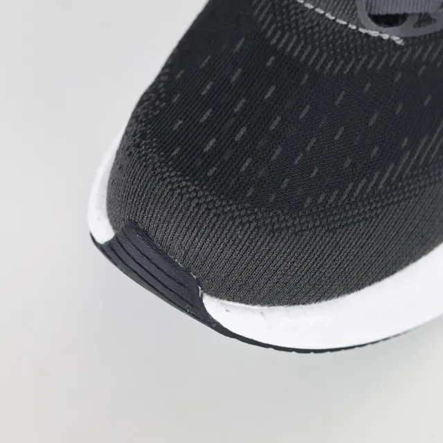 Hoka Black White Engineered Knit Upper Thick Midsole Running Shoes 5
