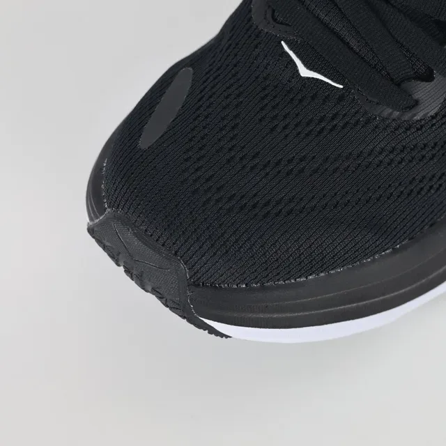 Hoka Black White Engineered Mesh Upper Thick Layered Midsole Running Shoes 5