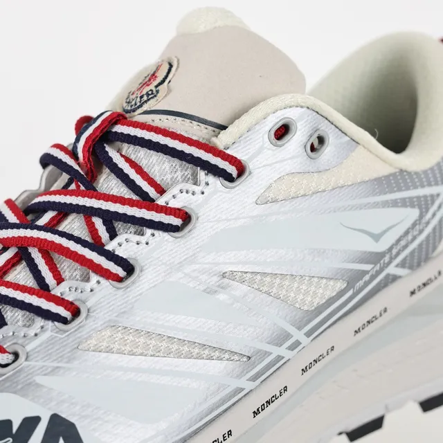Hoka Mafate Speed فضي أحمر أزرق بحري أحذية جري 6