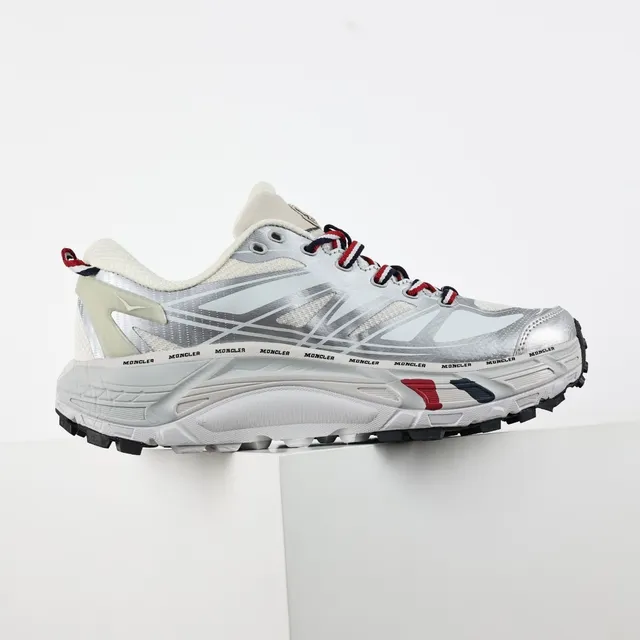 Hoka Mafate Speed فضي أحمر أزرق بحري أحذية جري 7