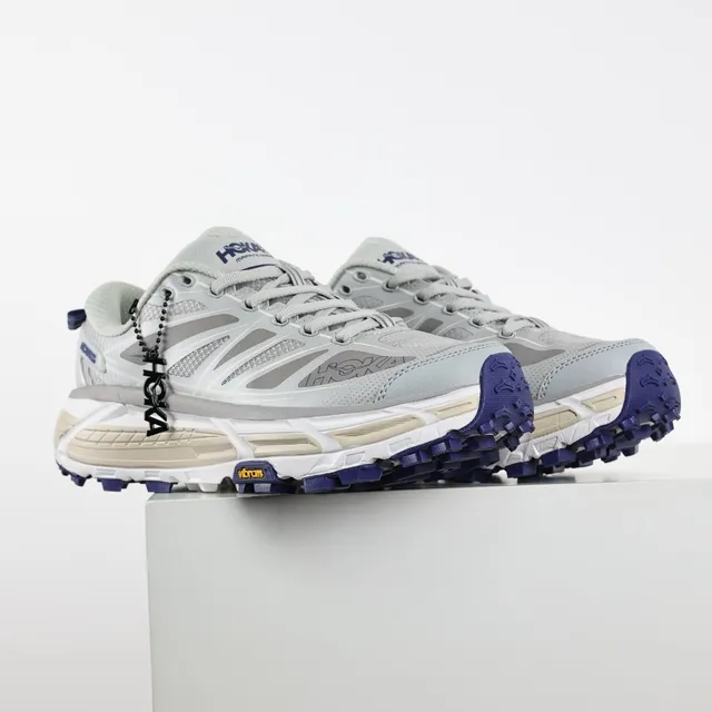Hoka Speedgoat Gris Azul Silueta Malla Y Recubrimiento Sintético Superior Zapatillas de Running 3