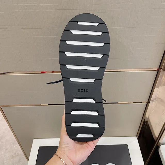 Hugo Boss Tênis lifestyle de tricô azul 2