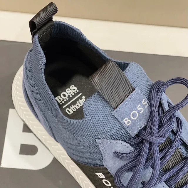 Hugo Boss Tênis lifestyle de tricô azul 4