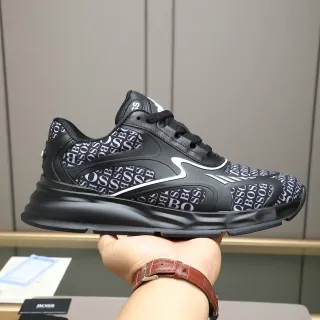 Hugo Boss Logo Print Black Chunky Lifestyle Sneakers