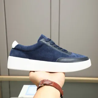 Hugo Boss Sneakers Plataforma Ante Navy y Cuero Negro Estilo Lifestyle