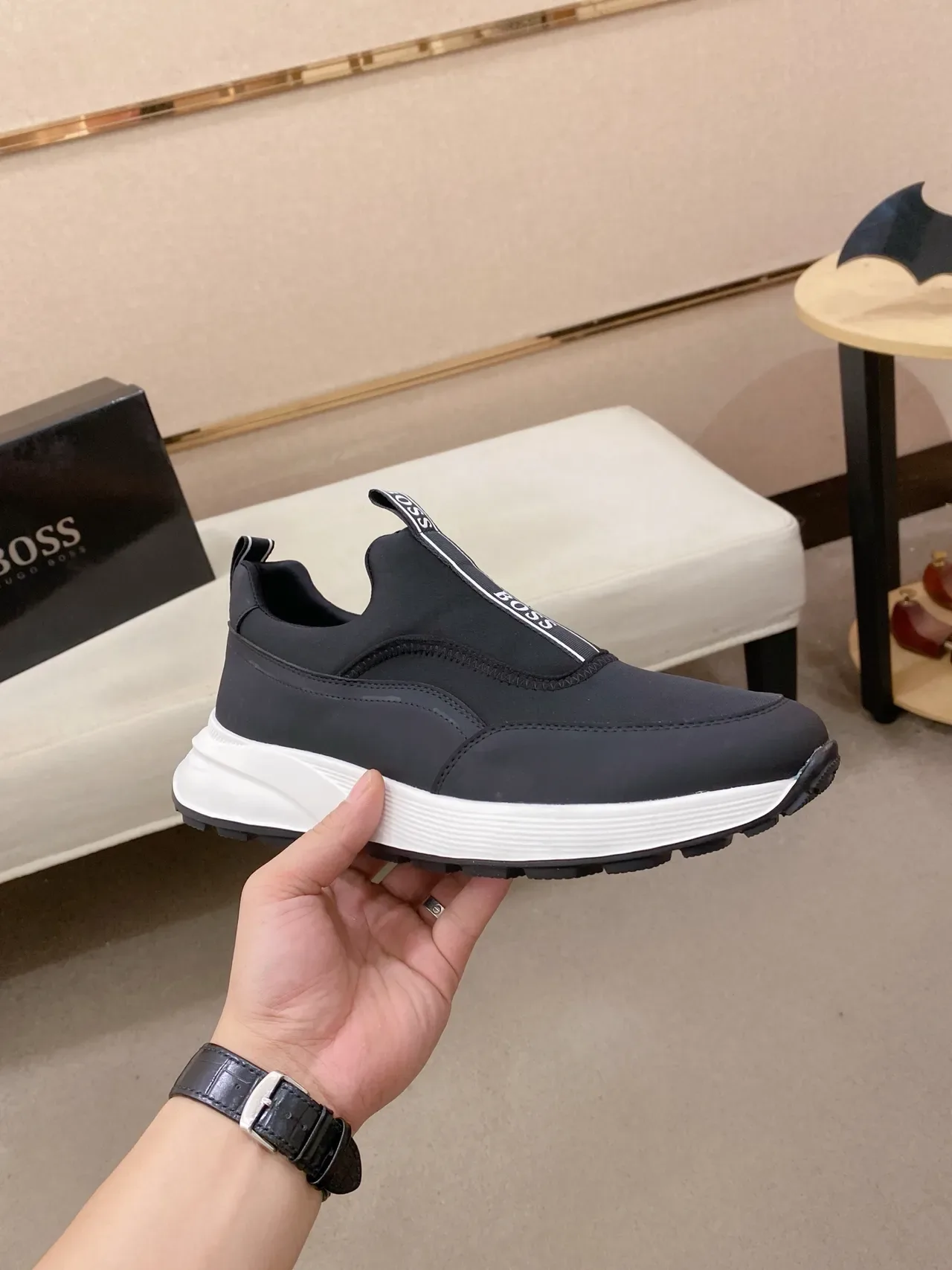 Hugo Boss Speed Trainer zapatillas lifestyle negras slip-on 5
