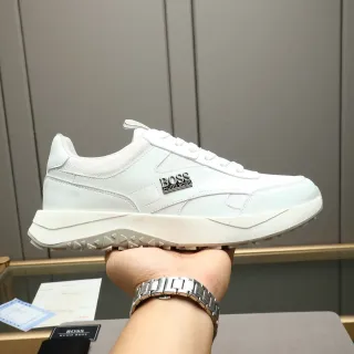 Hugo Boss 白色米色 低帮 混合材质鞋面 生活休闲鞋