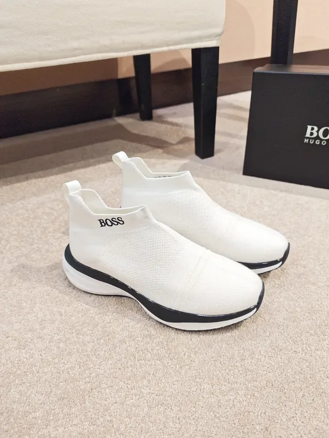 Hugo Boss 白色 袜套一脚蹬休闲运动鞋 4