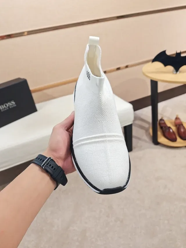 Hugo Boss 白色 袜套一脚蹬休闲运动鞋 5
