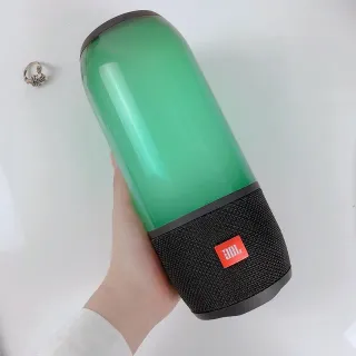 JBL Green Black Cylindrical Translucent Portable Speaker