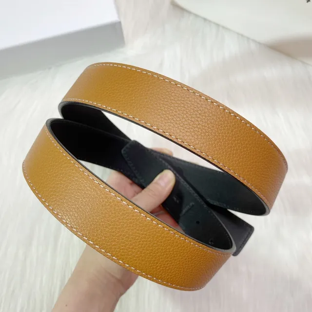 Loewe Anagram Belt भूरी और काली चमड़ी की पट्टी 7