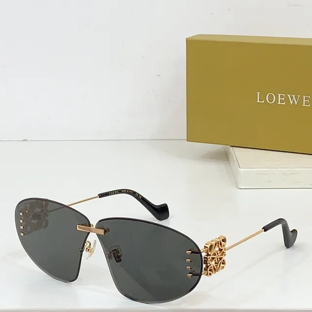 Loewe Floral Motif Rimless Aviator Sunglasses 6