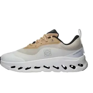Loewe Flow White Beige Sculpted Cloud-Like Midsole Embossed Anagram Logo Lifestyle Sneakers