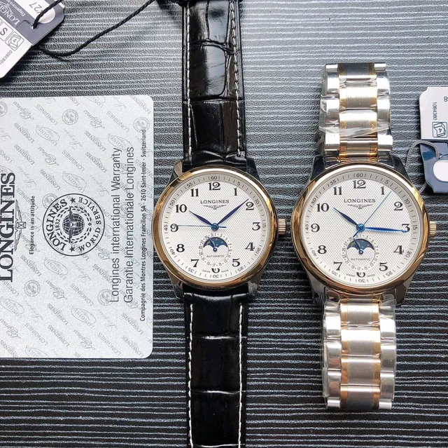 Longines Master Collection 银色表盘 棕色皮革 机械腕表 3