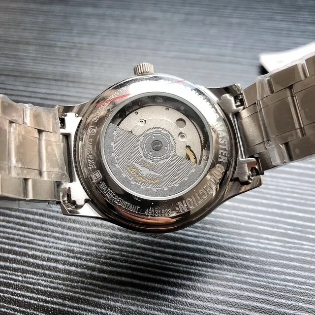 Longines Master Collection 银色表盘 棕色皮革 机械腕表 4