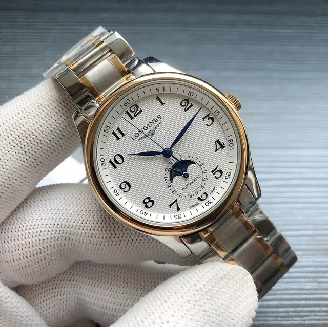 Longines Master Collection 银色表盘 棕色皮革 机械腕表 8