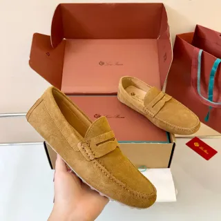 Loro Piana Penny Loafer Tan Suede Loafers