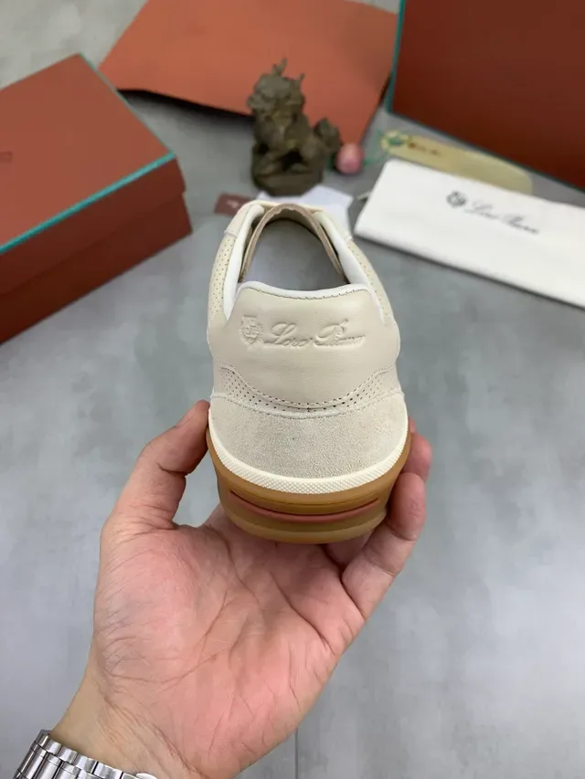 Loro Piana Baskets Lifestyle en Daim Perforé 3