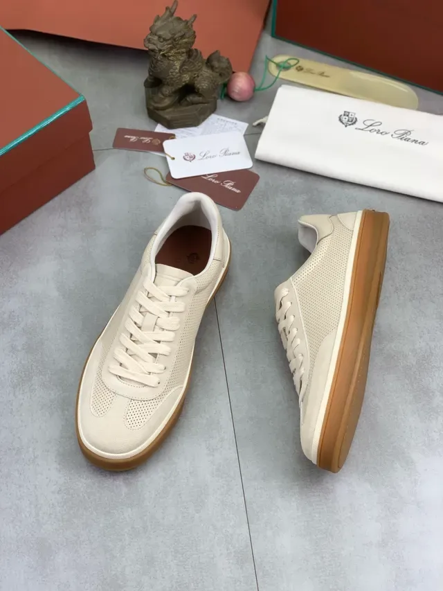 Loro Piana Baskets Lifestyle en Daim Perforé 5