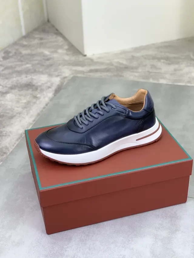لورو بيانا Summer Walk Navy حذاء رياضي جلد لايف ستايل 4