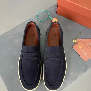 Loro Piana Ultimate Walk নেভি সুয়েড পেনি লোফার্স