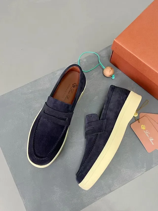 Loro Piana Ultimate Walk Mocasines Navy de Ante 2