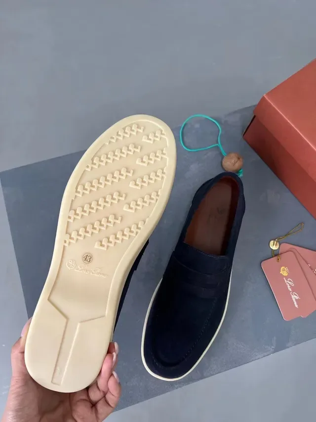 Loro Piana Ultimate Walk Mocasines Navy de Ante 5