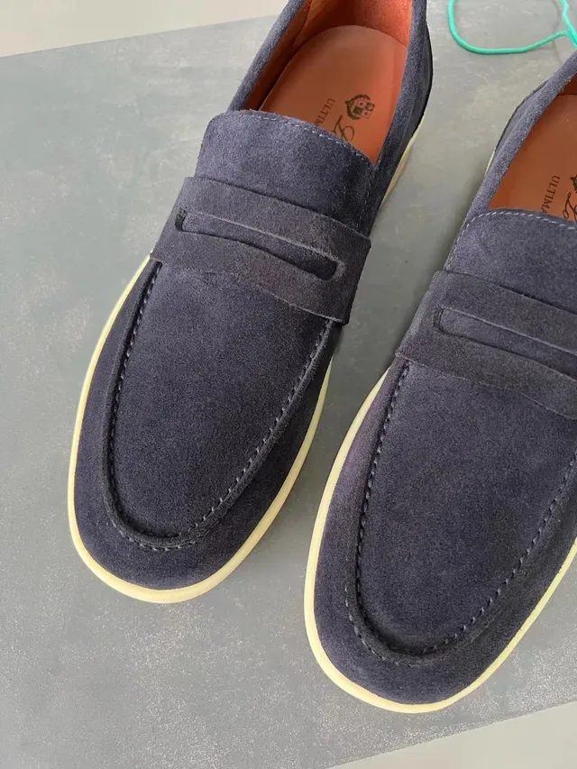 Loro Piana Ultimate Walk Mocasines Navy de Ante 6