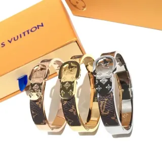 Louis Vuitton Pulsera Correa Monograma Lona Bisagra Brazalete