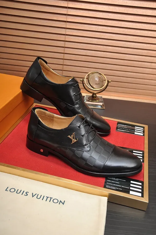 Louis Vuitton Black Damier Check Oxford Shoes 4