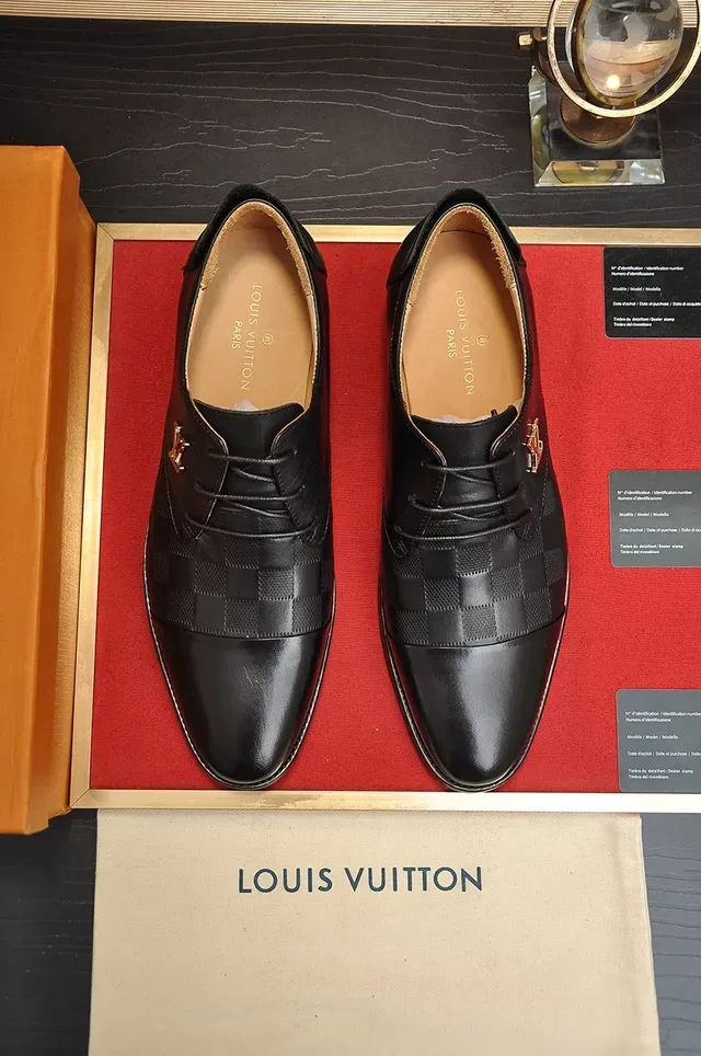 Louis Vuitton Black Damier Check Oxford Shoes 5