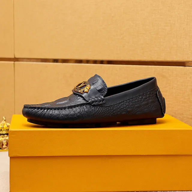 Louis Vuitton কালো সোনালি কুমির এমবসড চামড়া শের-বাকেল হার্ডওয়্যার লুফার 6