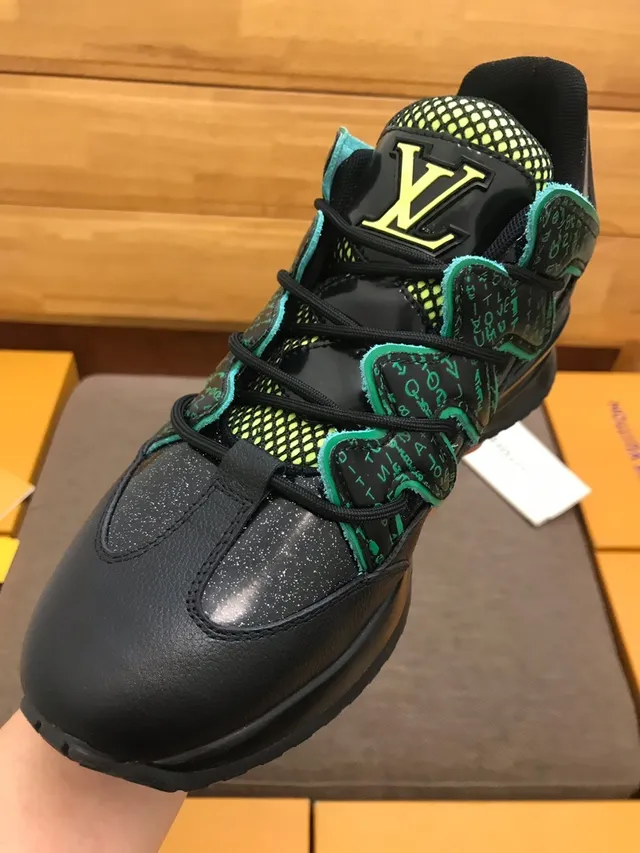 Louis Vuitton Black Green Platform Sole Printed Monogram Upper Chunky Sneakers 4