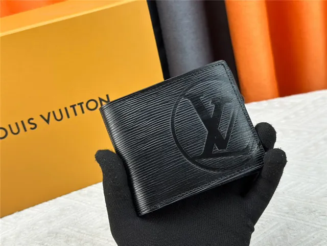 Louis Vuitton Noir Jaune Textura Epi Cuir Monogramme Circular Bold Porte-monnaie Court 10