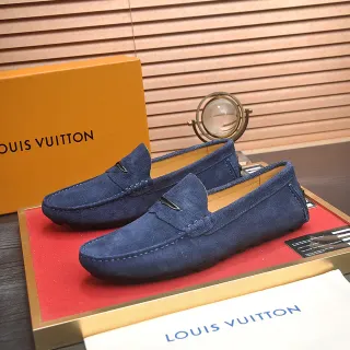 Louis Vuitton নীল মখমলি পেনি লোফার পুরুষ লোফার