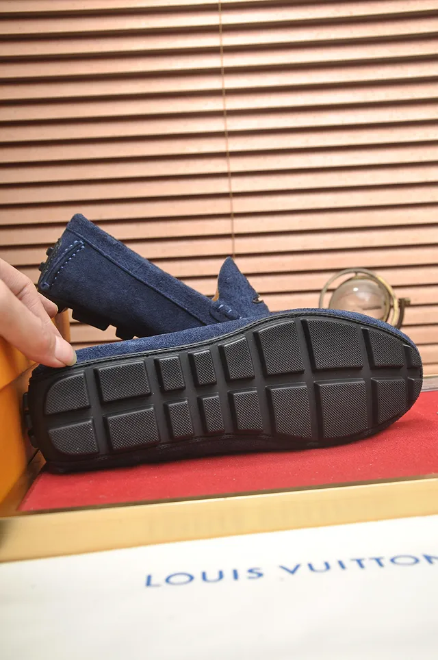 Louis Vuitton Blue Suede Penny Loafer Men's Loafers 3