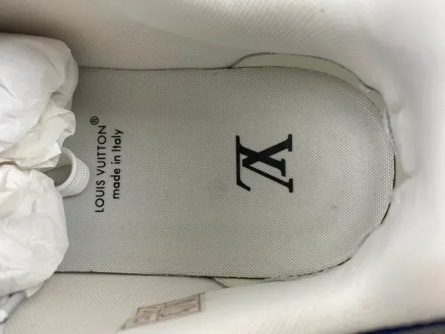 Louis Vuitton Zapatillas Lifestyle Suela Gruesa En Capas Con Parte Superior De Denim Azul Blanco 7