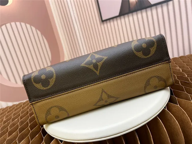 Louis Vuitton marron beige Monogram Canvas Tan Leather Trim Boston Bag 7