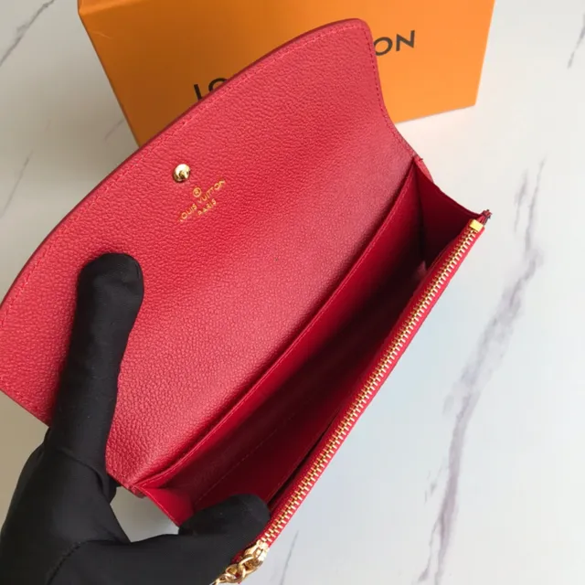 Louis Vuitton Portefeuille Long en Cuir Marron Bleu Monogram Embossé avec Fermeture de Flap 11