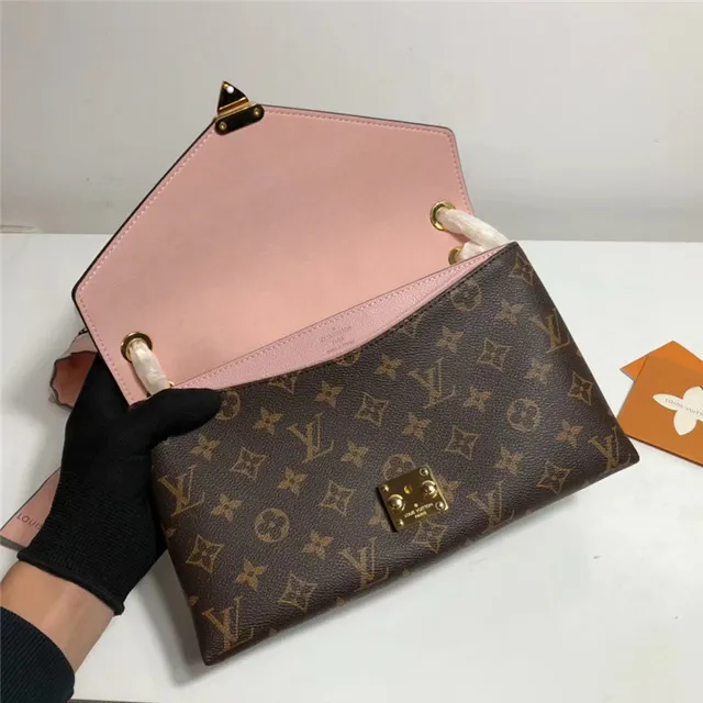 Louis Vuitton Burgundy Brown Envelope Flap Monogram Canvas Handbag 5